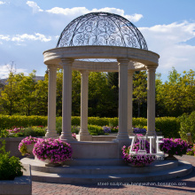 Modern Style Beige Marble Garden Gazebo